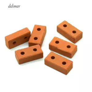 Mô hình gạch mini thật DELMER, 1 / 12 1 / 16 Đồ chơi gạch giả DIY màu đỏ, Gạch thu nhỏ bê tông Mô phỏng mini nhỏ bền Mô hình gạch mini Mô hình đồ chơi trang trí trẻ em