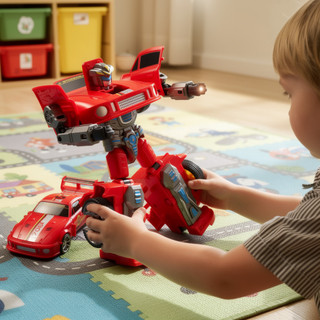 Biến Đổi Xe Robot Đồ Chơi Quán Tính ABS Xe Mô Hình Trẻ Em Quà Tặng Giáo Dục Playset