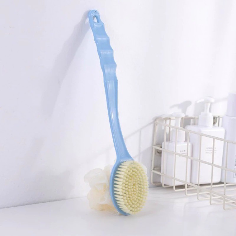 Cây Chà Lưng 2 Mặt Cây Tắm Chà Lưng Kèm Bông Tắm Dễ Dàng Kì Cọ Sau Lưng