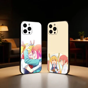 TP-1 Miss K-Kobayashi D-Dragon Maid Ốp Lưng Điện Thoại iPhone17,16,15,14,13,12 Plus, Max Mềm Silicone Đen Cover