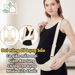 Mang Thai Bụng Hỗ Trợ Đai Bà Bầu Eo Nẹp Lưng Giảm Thoáng Khí Co Giãn Bụng Bảo Vệ