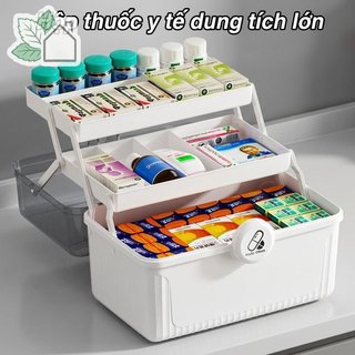 Hộp Bảo Quản Thuốc Gia Đình 3 Lớp Nhựa PP Di Động Sơ Cứu Tổ Chức Cung Cấp Nhà
