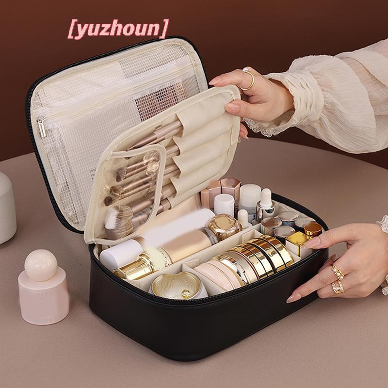 [yuzhoun] Túi đựng mỹ phẩm đa năng dung tích lớn di động Túi đựng đồ trang điểm chia nhỏ tự do Túi đựng mỹ phẩm hợp thời trang thẩm mỹ cao