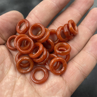 Vòng Ngọc Đỏ Ngọc Ngọc Lỗ Lớn, Vòng Tròn Ngọc Chạy, Phụ Kiện Vòng Tay DIY