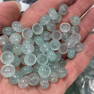 Băng Ánh Sáng Dầu Cyan Bashan Ngọc Ngọc Miếng Đệm Miếng Đệm Khóa An Toàn Rời Hạt Vòng Tay Tự Làm Phụ Kiện