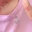 Mặt dây chuyền màu hồng pha lê hình trái tim với kim cương bling - Quà tặng sang trọng cho cô ấy