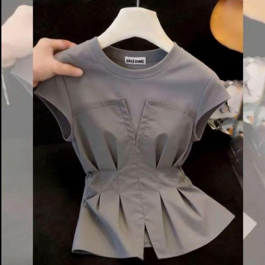 Áo thun ngắn tay thiết kế mới, thời trang và lịch sự, phù hợp mùa hè, seckill thời gian có hạn