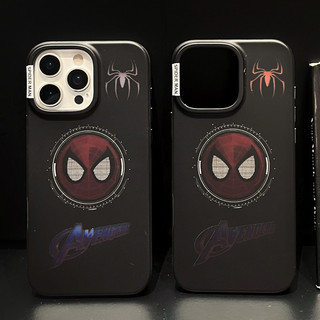 Ốp điện thoại doanh nghiệp từ tính hình người nhện mờ hai lớp cho iPhone 17 16 15 14 13 Pro Max