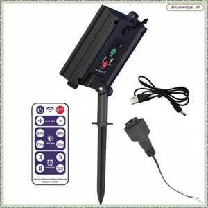 Hộp pin năng lượng mặt trời cho đèn dây LED Bảng điều khiển đèn dây ngoài trời Bảng điều khiển Đèn bảng Lithium W / Điều khiển từ xa (24V)