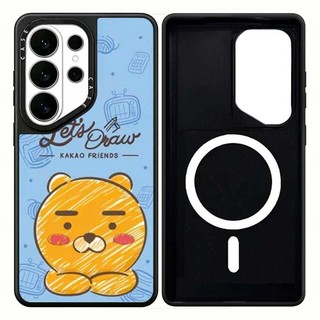Ốp lưng Phone Case cứng hình gấu đào từ tính cho Samsung Galaxy S26 25 24 23 UItra S26 25 24 23 Plus Vỏ bảo vệ chống sốc