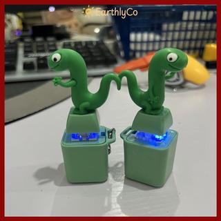 EARTHLYCO Thằn Lằn Nút Âm Thanh Móc Khóa, Đèn LED Nhiều Màu Sắc Ngộ nghĩnh Thằn Lằn, Di Động Sạc Giảm Căng Thẳng Fidget Móc Khóa Đồ Chơi