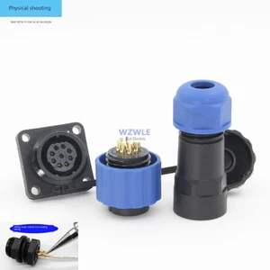 Đầu nối phích cắm hàng không chống nước tròn SD16 Ổ cắm lắp đặt bốn lỗ vuông 2 lõi 3 chân 4 lỗ 5 Bit 6P / 7 / 9