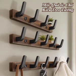 Móc Quả óc Chó,Móc áo Mũ Kiểu Treo Tường,Vân Gỗ Tự Nhiên,Chống Nước Chống Mốc,Chịu Tải Mạnh,Chống Gỉ Và Bền