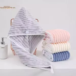 TRTR Mới Họa Tiết Sóng Khô Tóc Khăn Thiện Tính Mềm Mại Mạnh Hấp Thụ Nước Dễ Thương Qui-Dry VN
