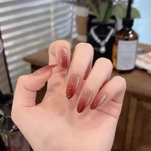 Năm Mới Rượu Vang Đỏ Vết Bẩn Trà Đen Làm Móng Tay Làm Trắng Tính Khí Pure Desire Gradient Mắt Mèo Có Thể Đeo Được Hình Bầu Dục Có Thể Tháo Rời 10 Miếng