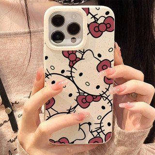 Ốp Lưng IPhone 16 13 11 15 12 14ProMax 7 8Plus XR X XS Max Kitty Bowknot Thân Thiện Với Môi Trường Có Thể Phân Hủy