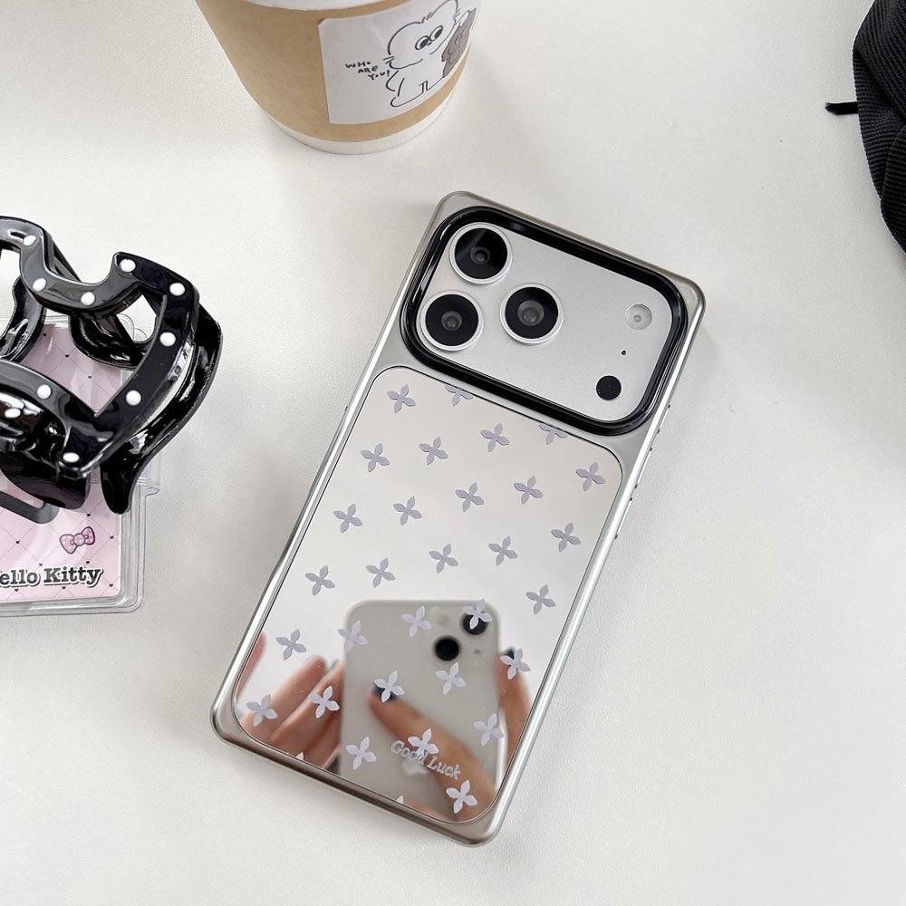 Ốp Lưng Cứng Tương Thích Với iPhone 15 15Pro 15ProMax 16 16Pro 16ProMax 17 17Pro 17ProMax Ốp Lưng Họa Tiết Gương Vuông