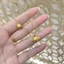 Cát Vàng Dễ Thương Pudding Chó Giai Điệu Màu Vàng Vòng Cổ Mạ 24k Bộ Trang Sức Dây Xích Cô Gái Trang Sức
