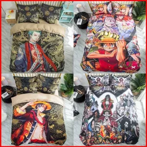 ST2 One Piece 4in1 3in1 Bộ chăn ga gối gia đình Khăn trải giường Vỏ gối Phòng ngủ Thoải mái có thể giặt TS2