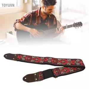 Toyuvn Dây Đeo Đàn Guitar Điện Chiều Rộng 5Cm Họa Tiết Dệt Thêu Nylon Và Da Chắc Chắn 80-135Cm Chiều Dài Có Thể Điều Chỉnh Cho Đàn Ukulele