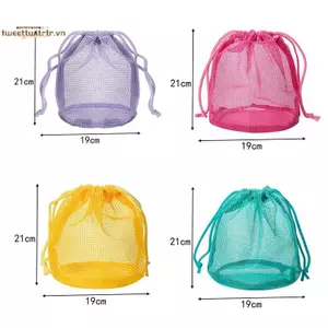 TRTR 1 Chiếc Nylon Lưới Dây Rút Túi Bảo Quản Túi Xách Đa Năng Du Lịch & Hoạt Động Ngoài Trời Túi Dành Cho Sản Phẩm Kỹ Thuật Số Túi Trang Điểm VN