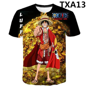 Nhanh Khô Thường Ngày Áo Thun Nữ Tay Ngắn Unisex One Piece Luffy 3D In Anime Tee Cổ Điển Nóng
