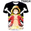 Nhanh Khô Thường Ngày Áo Thun Nữ Tay Ngắn Unisex One Piece Luffy 3D In Anime Tee Cổ Điển Nóng