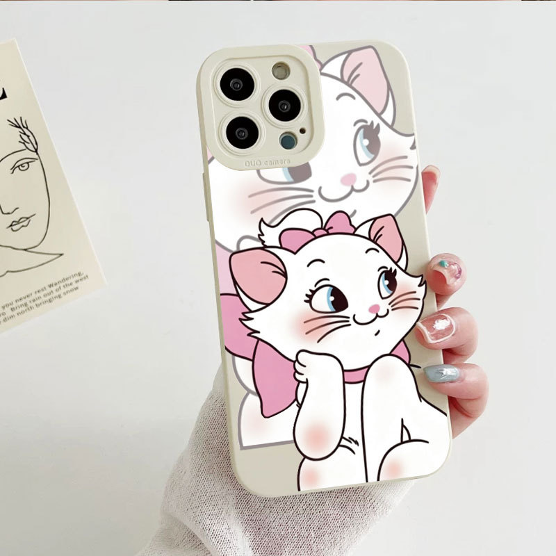 Ốp lưng iPhone hình mèo xinh xắn Ốp máy ảnh silicon - iP 7/8/X/XS/XR/11/12/13/14/15/16/17/Plus/Air/Pro/Max