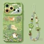 Ốp điện thoại hình động vật dễ thương Spring Green Park cho iPhone 17 16 15 14 13 12 11 Pro Max X Xr Xs Max 7 8 Plus SE2020