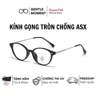 Kính mắt mèo oval GENTLE MOMENT gọng kim loại chống ánh sáng xanh chống tia UV thời trang nữ GMK207