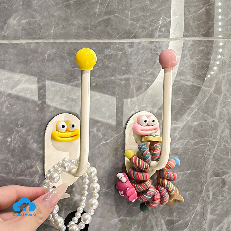 🌤️COD🌤️1 Cái Móc Treo Tường Không Đánh Dấu Dính Khóa Đấm Giá Nắp Bếp/Giá Để Đồ Phòng Tắm Trang Sức Dễ Thương Móc Giá