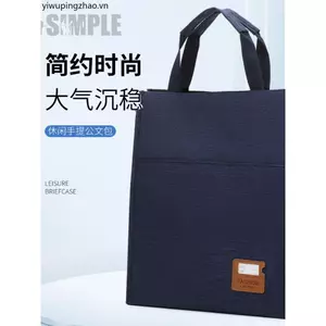 Túi Đựng Tập Tin Vải Dây Kéo Nữ Nam Phong Cách Dọc Sinh Viên Cầm Tay Sách Thông Tin A4 Học Sinh Học Tập Tùy Chỉnh In logo