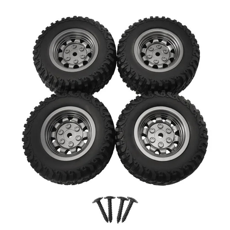 4 Bánh xe RC cao su 75mm 5mm Hex MN99S cho MN98 MN82, WPL C24-1 B36 D12 C64 D74-1 Nâng cấp xe địa hình, Lốp RC hiệu suất cao