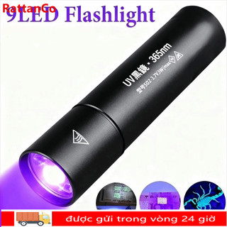 Đèn pin cực tím RATTANCO, Đèn pin UV có thể sạc lại có thể phóng to, Dụng cụ phát hiện ánh sáng đen cầm tay 365nm