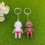 Móc khóa mới lạ thu nhỏ Yoo với búp bê đen chi tiết và vòng đính kèm an toàn cho bạn bè và gia đình