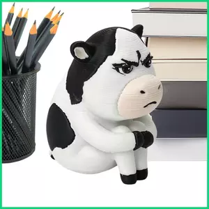 Tượng Nhỏ Bò Nhỏ Ngộ nghĩnh 3D In Hình Trang Trí Bàn Động Vật Dễ Thương Tượng Cho Trẻ Em Người Lớn Bàn Làm Việc Văn Phòng jiwvn