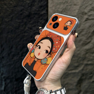 Ốp Lưng PBZZ Cho iPhone 14 Pro Max 14 plus 14 iPhone 15 Pro MAX Vỏ Điện Thoại Vỏ Mềm Silicon Chống Sốc Thiết Kế Mới Thẩm Mỹ Hoạt Hình Dễ Thương Có Dây Buộc Cho Bé Gái TBDTMD1