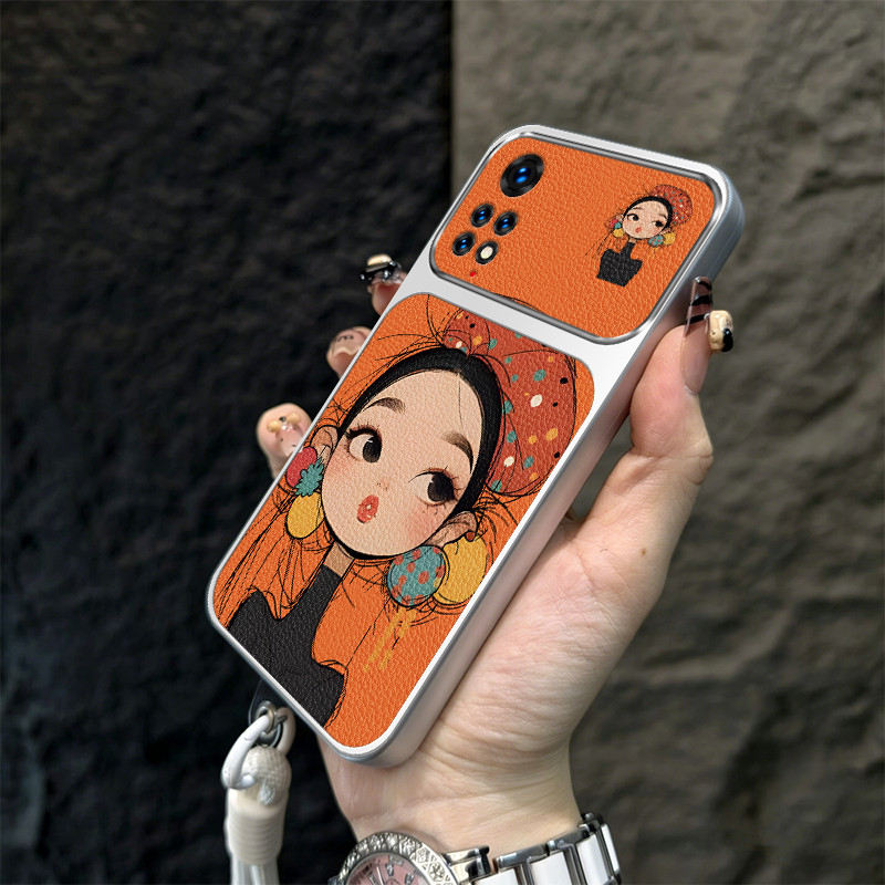 Ốp Lưng PBZZ Cho redmi Note 11 11S 4g Note 11 pro 5g Vỏ Điện Thoại Lo Âu Vỏ Mềm Silicon Chống Sốc Thiết Kế Mới Thẩm Mỹ Hoạt Hình Dễ Thương Có Dây Buộc Cho Bé Gái TBDTMD1