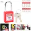 Apill Bộ khóa Tagout Lockout 10 Bộ 38mm Nylon PA Steel Lock Out Tag Khóa móc có chìa khóa cho năng lượng hóa học (Vàng)
