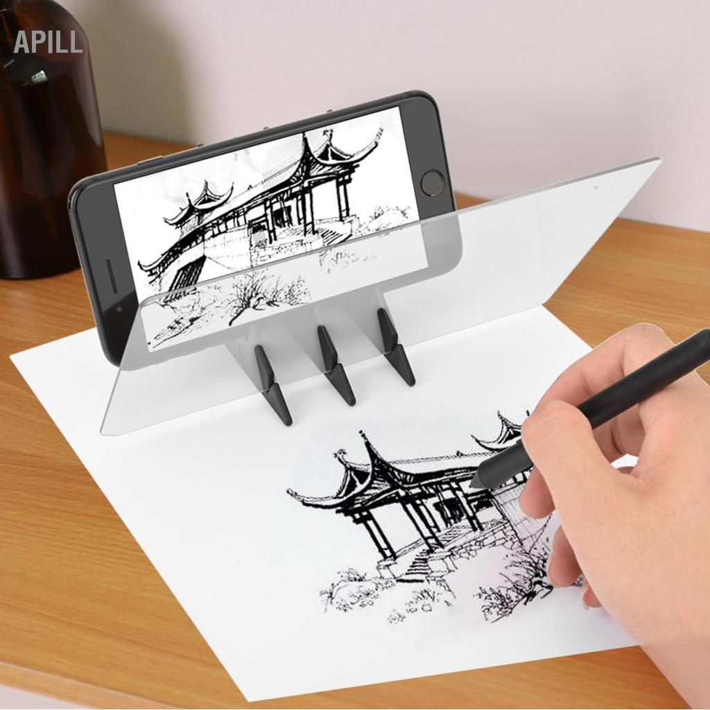 apill PUSOKEI Bảng vẽ quang học di động IP65 Công cụ phác thảo theo dõi chống nước Công cụ phác thảo stencil Copy Pad Bảng điều khiển máy chiếu phản chiếu gương cho ngành công nghiệp hoạt hình Giấy vải trắng