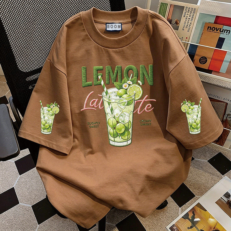 BOOM Áo thun nữ kiểu hàn quốc form rộng tay lỡ cổ tròn cotton Mát-Hè hot trend in cách dễ thương Áo phông form vừaV049