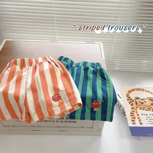 Quần Short Sọc Mỏng Trẻ Em Mùa Hè Hàn Quốc Quần Crop Thường Ngày 73-120 Size NFOX