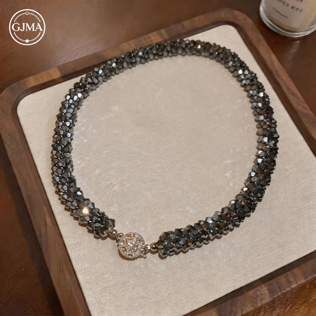 Vòng cổ pha lê đính cườm sang trọng Choker Niche Phụ kiện dây chuyền cổ cao cấp