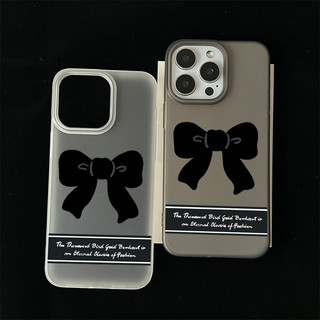 Ốp lưng thư cho iPhone 17 16 15 14 13 12 11 7 8  Hình ảnh chính nơ đen XS XR XSMAX  silicon TPU mềm điện thoại trầyrơi
