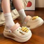Giày Cao Gót Dày 7.0cm Nữ Mùa Hè Mặc Ngoài Đế Dày Chống Trơn Trượt eva Dép Thoáng Khí Shit-Steping Đầu Bếp Giày