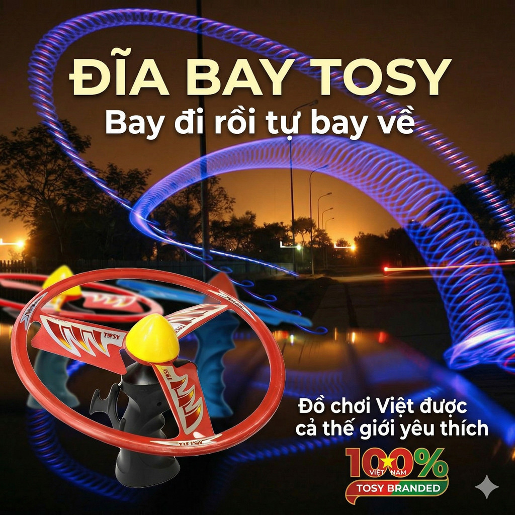 🚀 Đĩa Bay Tosy – Đồ Chơi Giúp Trẻ Vận Động