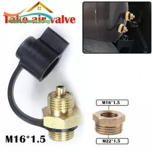 Lấy Van Khí Bạc 2 Đầu Nối Bình Khí M16x1.5 Kim Loại Chất Lượng Cao