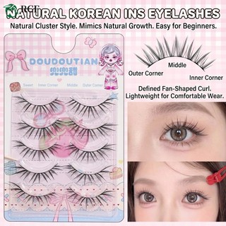 Quạt Nhỏ Pháp Lông Mi Giả Tự Nhiên C Curl Cụm Đơn Đen 7-12mm Hỗn Hợp