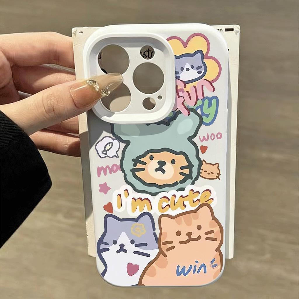 I'm cute cat collection cho iPhone 17pro trường hợp điện thoại 161514pro lỗ silicone