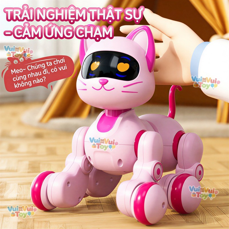 Robot Chó/Mèo Điều Khiển Lập Trình - Đồ Chơi Giáo Dục Sớm & Bạn Đồng Hành Học Tập Cho Bé